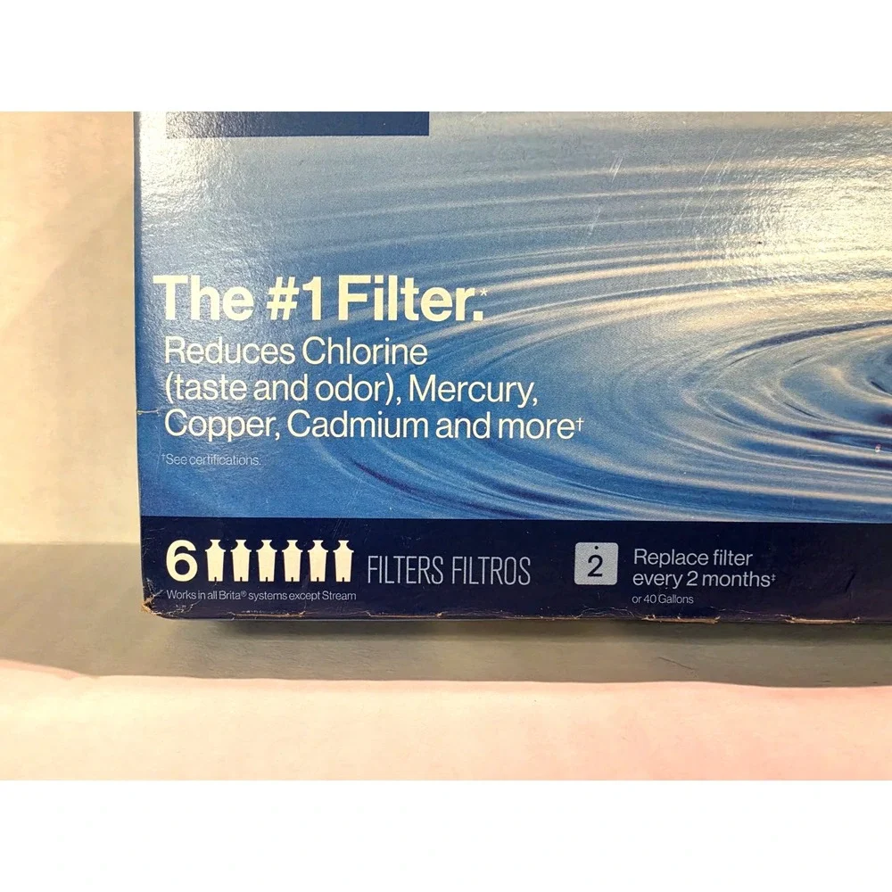 Brita Standard Replacement Filters 6-Pack fits all Brita systems** Sealed